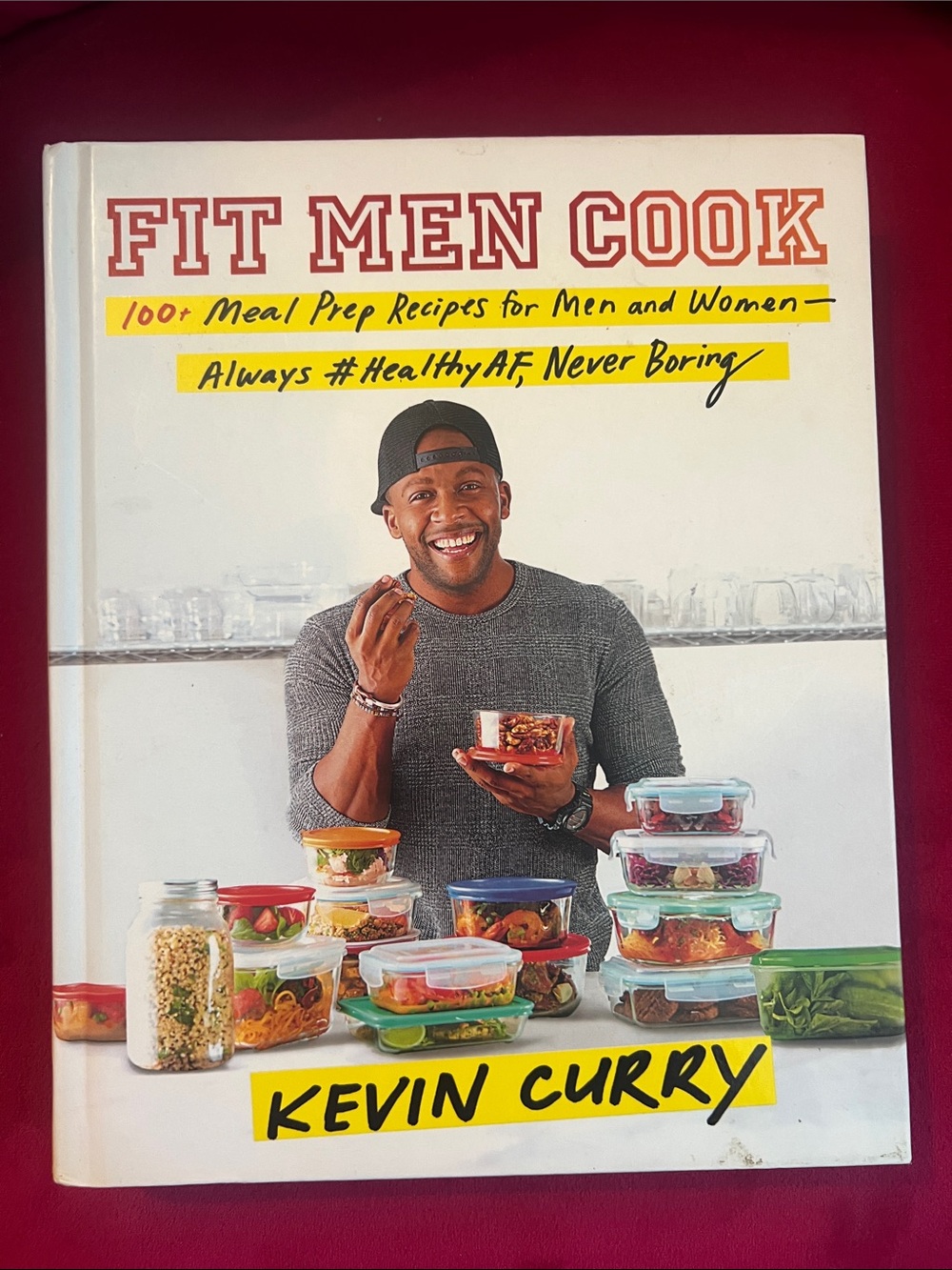 Fit Men Cook by Kevin Curry - White Cover with Yellow Accents